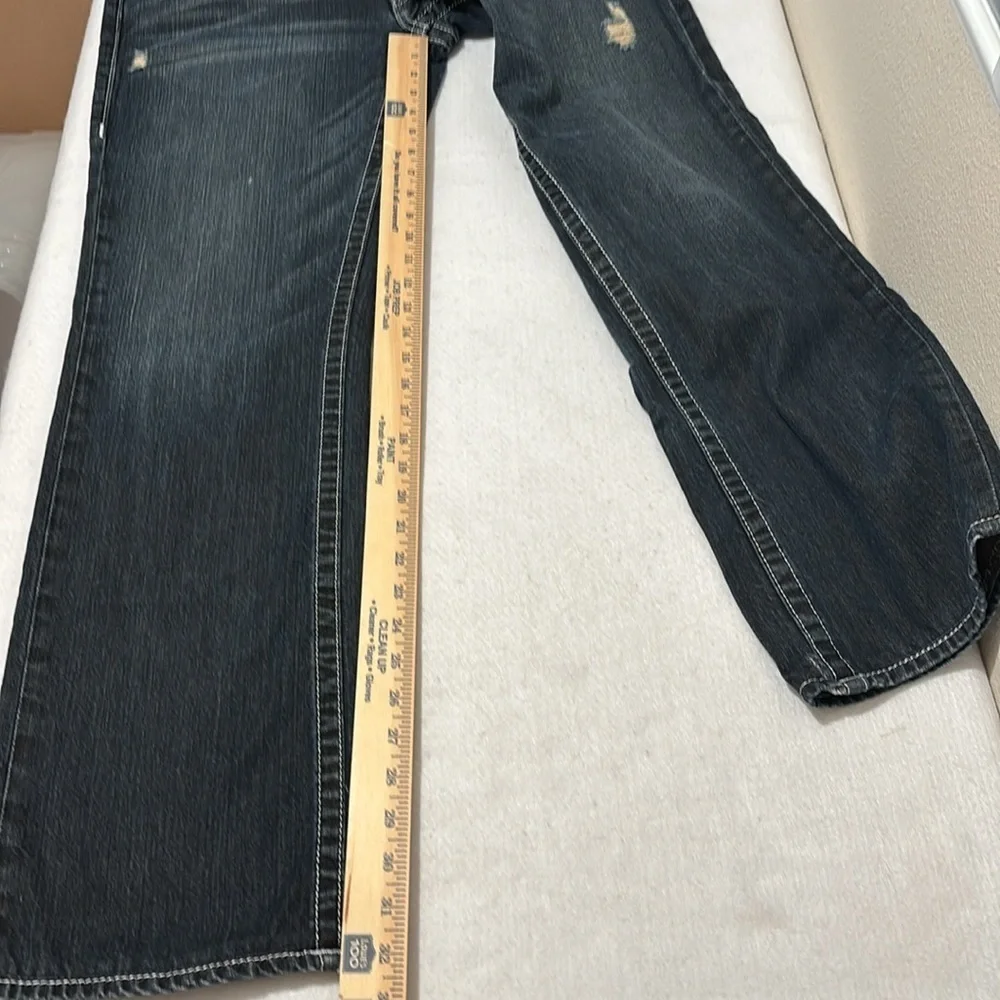 True Religion Classic Denim Straight Distressed Jeans style # MDE859Z05